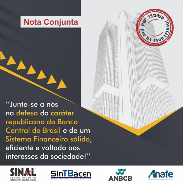 PEC 32/2020: em nota, Sinal e entidades conclamam união em defesa do BC