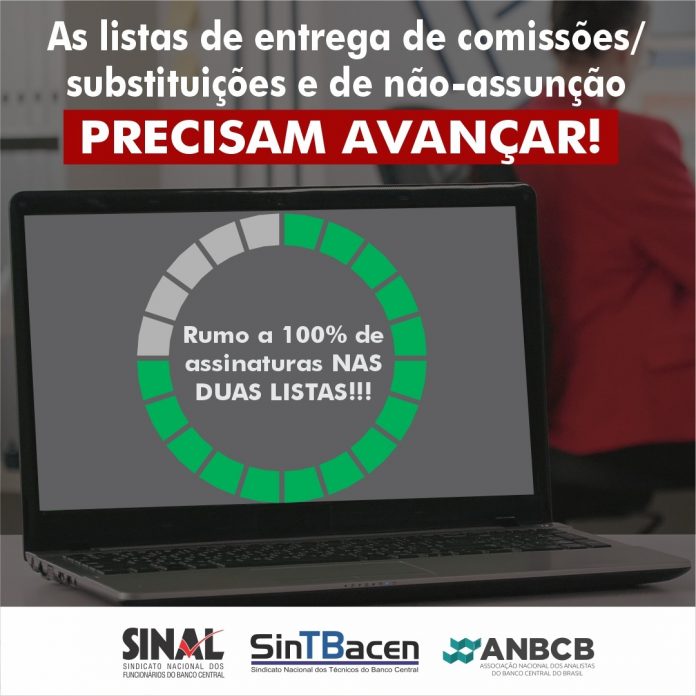 É fundamental aumentar a adesão às listas de entrega de comissões e de não-assunção