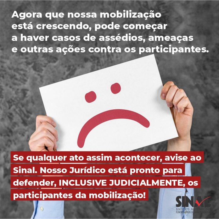 Luta segue, com AGN na próxima quarta-feira, 16; Sinal alerta para possíveis intimidações no ambiente de trabalho