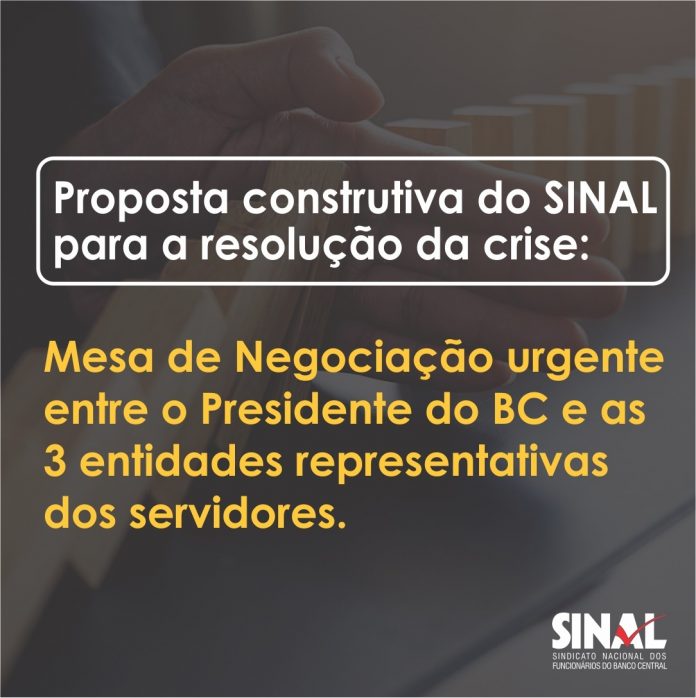 Somente o diálogo é capaz de debelar a crise organizacional no BC