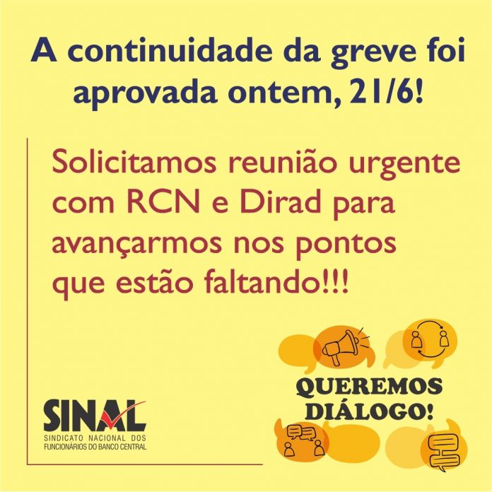 Categoria aprova continuidade da greve e envio de nova contraproposta