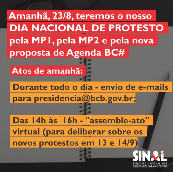 Por avanços na pauta reivindicatória, terça-feira será Dia Nacional de Protesto