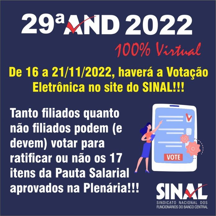 AND: votação eletrônica da pauta reivindicatória começará no próximo dia 16