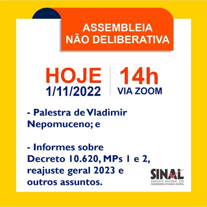 AGN virtual, às 14h, contará com análise de conjuntura e informes sobre demandas da categoria; participe!