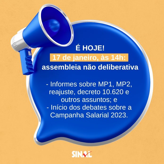 AGN não deliberativa começa às 14h; participe!