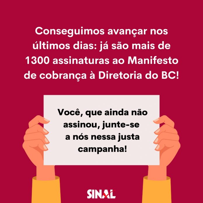 Segue coleta de assinaturas ao manifesto dos Especialistas do BC; assine você também