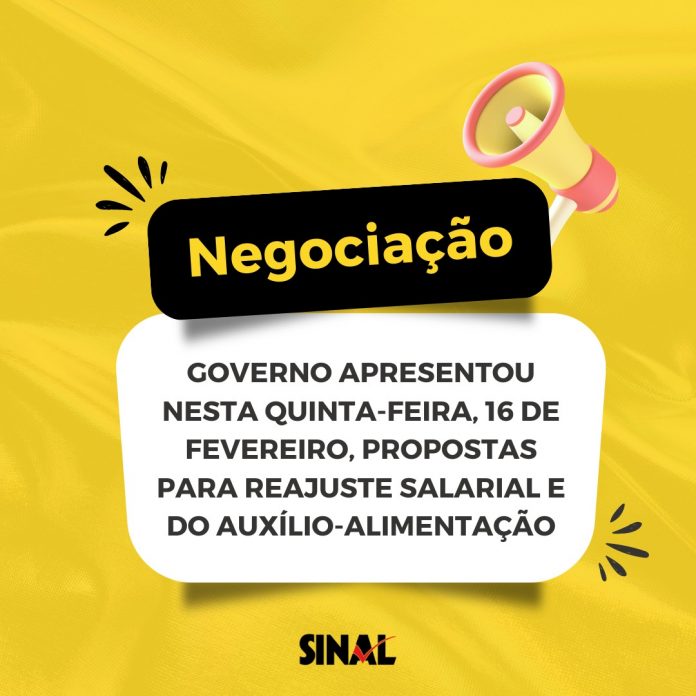 Governo oficializa proposta para reajuste de salário e auxílio-alimentação