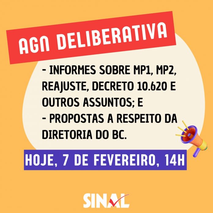 AGN deliberativa começa às 14h; vamos, juntos, definir os rumos da mobilização