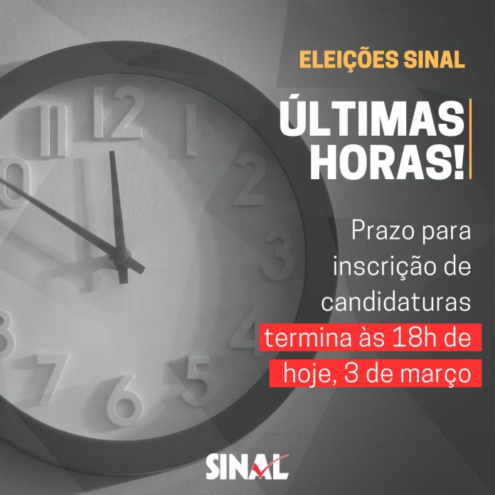 Eleições do SINAL: prazo para candidaturas termina logo mais, às 18h