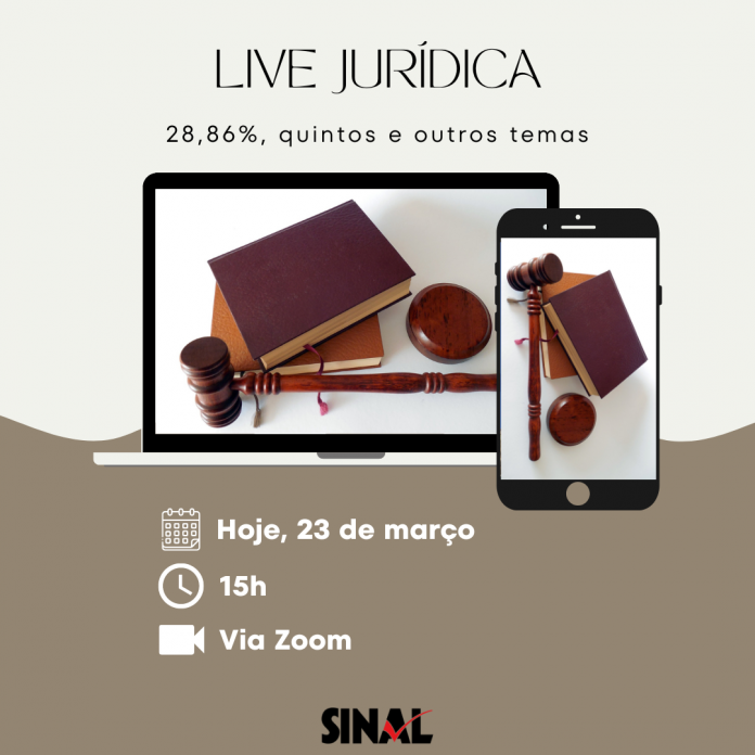 Live jurídica está marcada para as 15h de hoje; participe!