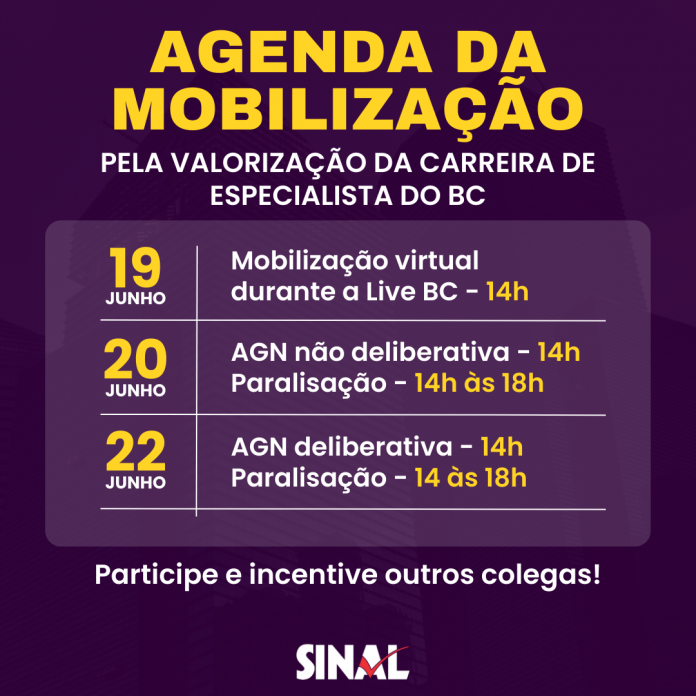 Mobilização: definida a agenda para a próxima semana