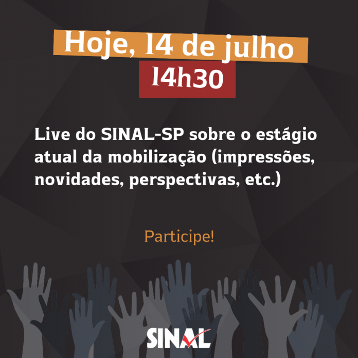 Agenda: SINAL-SP promove, às 14h30, live para debate da mobilização no BC