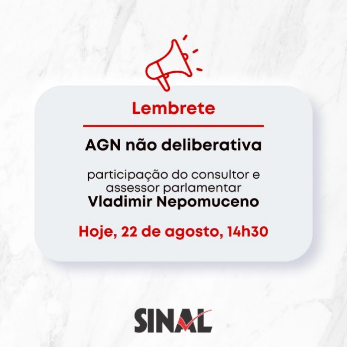 AGN não deliberativa terá a participação do consultor e assessor Vladimir Nepomuceno