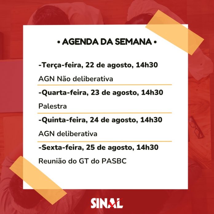 Confira a agenda da semana e integre as atividades