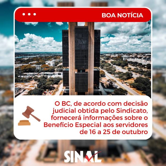 Vitória! BC apresentará informações sobre Benefício Especial