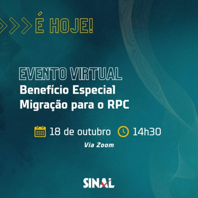 Live sobre Benefício Especial e migração para o RPC começa logo mais, às 14h30