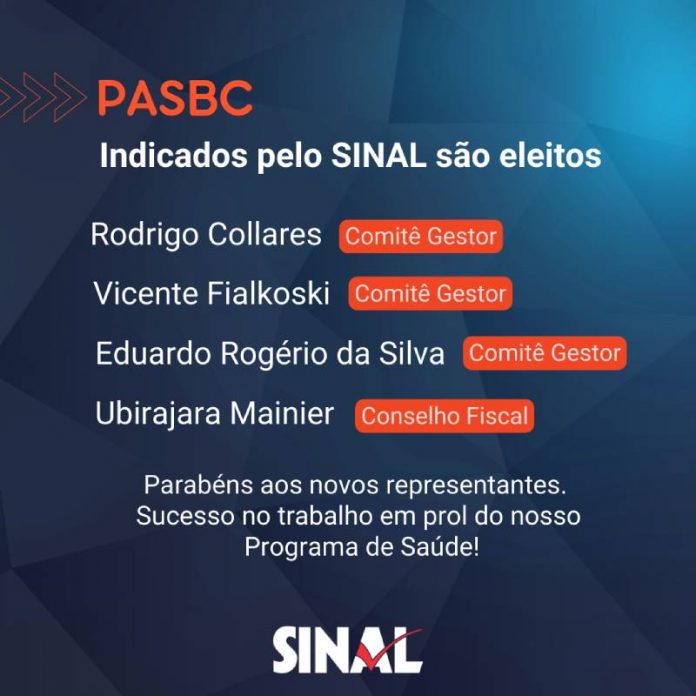 PASBC: indicados pelo SINAL vencem eleições