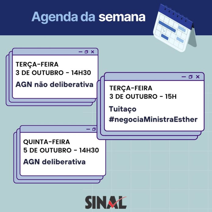 Agenda da semana tem AGN e tuitaço; participe!