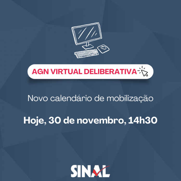 AGN virtual, às 14h30, deliberará sobre continuidade da mobilização