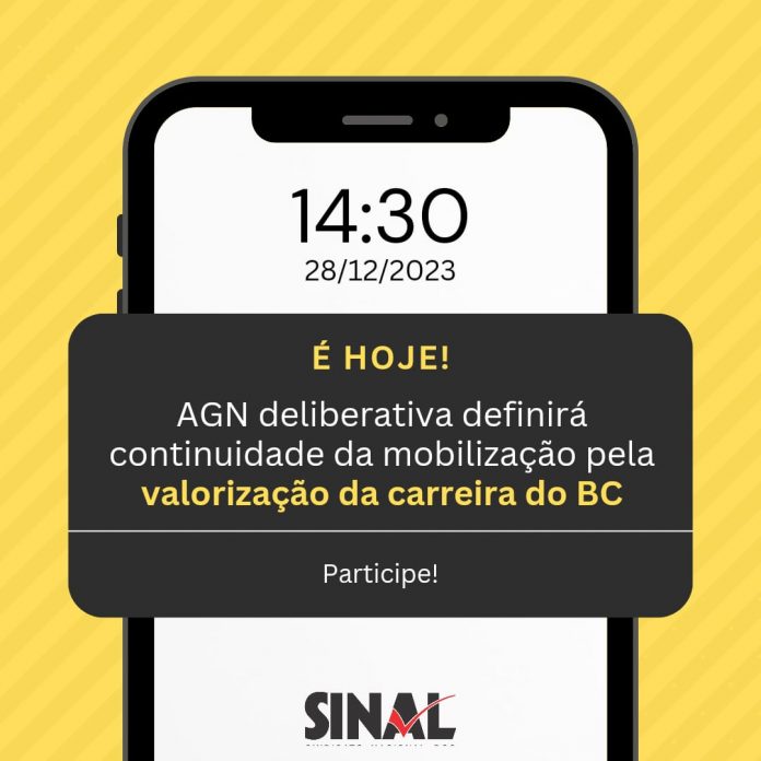 É hoje! AGN indicará continuidade da luta pela valorização da carreira