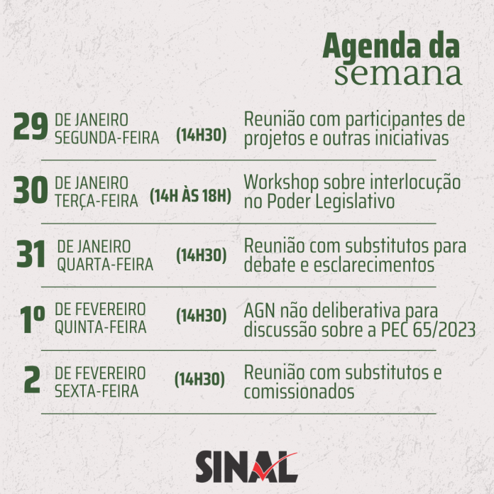 Confira agenda da semana e engaje-se na luta pela valorização da carreira