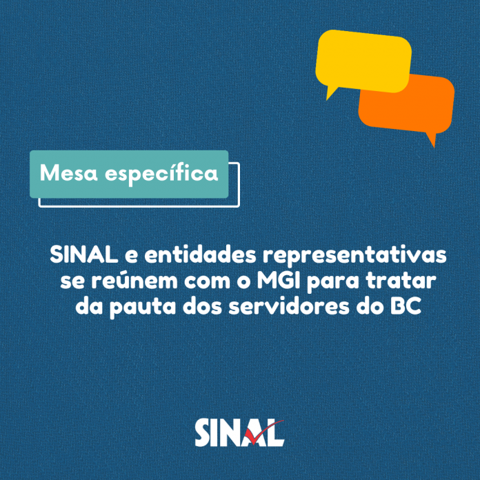 Informe das entidades: negociação com MGI