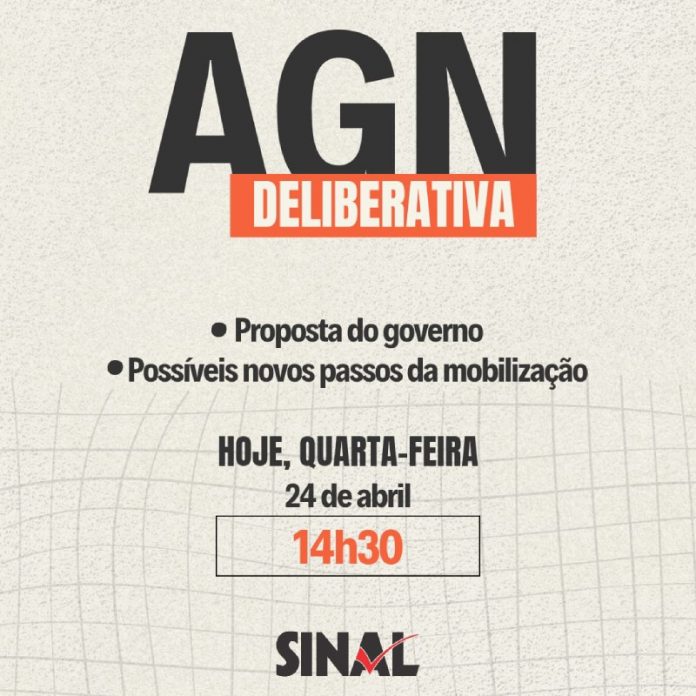 Às 14h30: AGN decidirá sobre proposta do governo na mesa específica