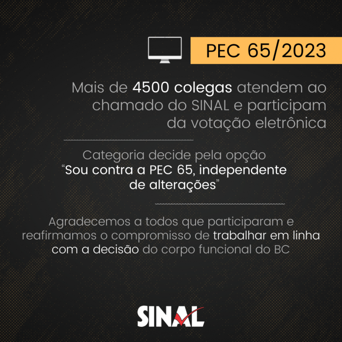Considerações sobre a votação eletrônica acerca da PEC 65/2023