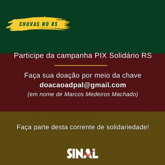 Campanha PIX Solidário RS segue