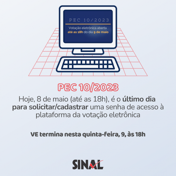 PEC 10/2023: hoje é o último dia para cadastrar a senha de acesso à votação eletrônica