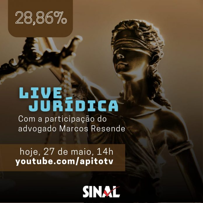 Live jurídica sobre os 28,86% começa às 14h