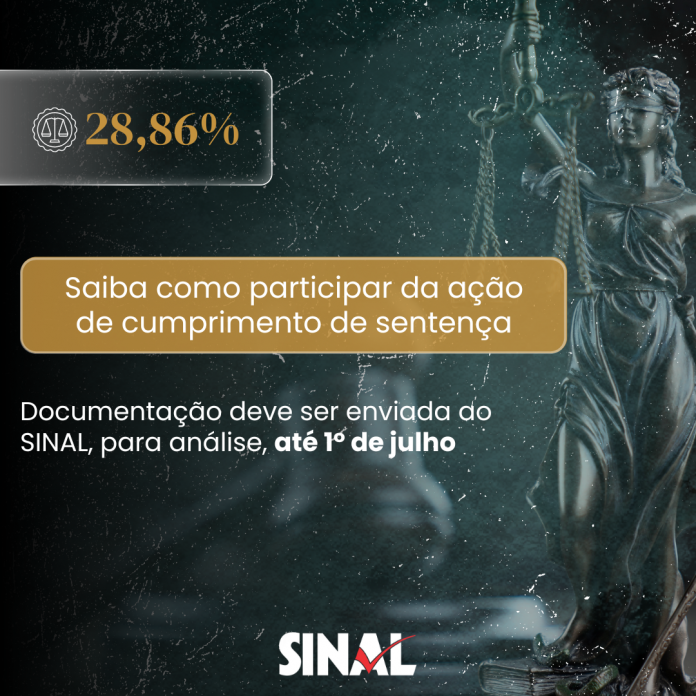 28,86%: confira requisitos para ingresso em ação de cumprimento de sentença