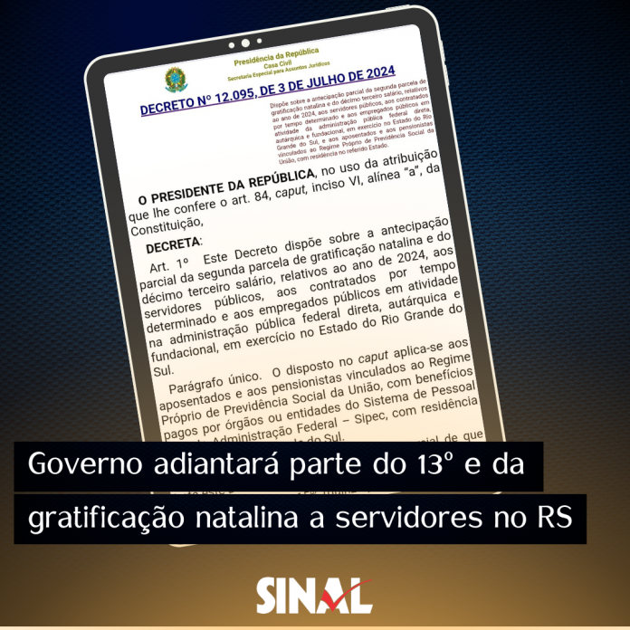 Governo adiantará parte do 13º e da gratificação natalina a servidores ativos, aposentados e pensionistas no RS