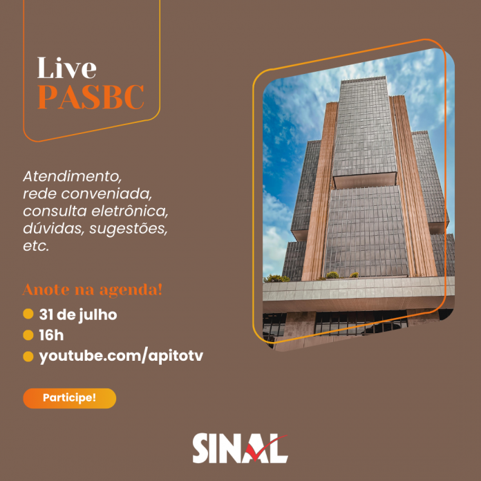Na agenda: live sobre o PASBC ocorrerá em 31 de julho
