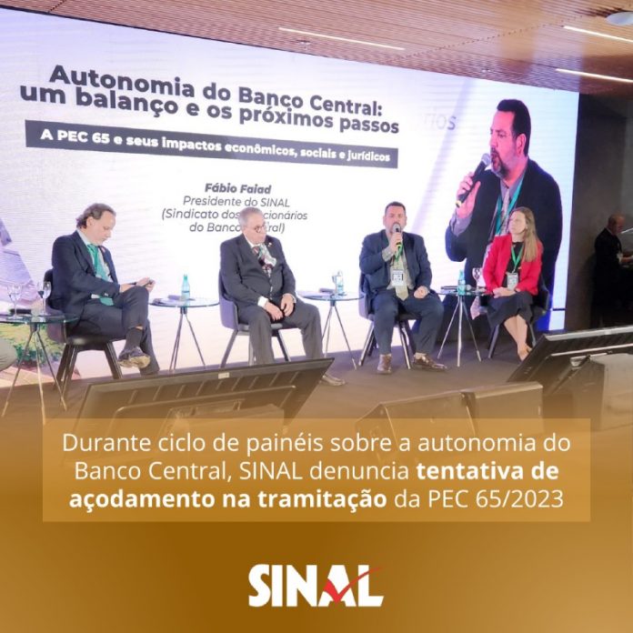 Em evento na capital federal, Sindicato denuncia tentativa de açodamento na tramitação da PEC 65/2023