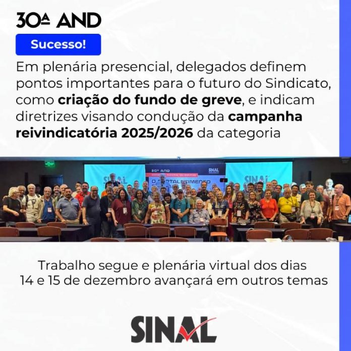 30ª AND: plenária presencial projeta futuro do Sindicato e continuidade da luta pela pauta reivindicatória
