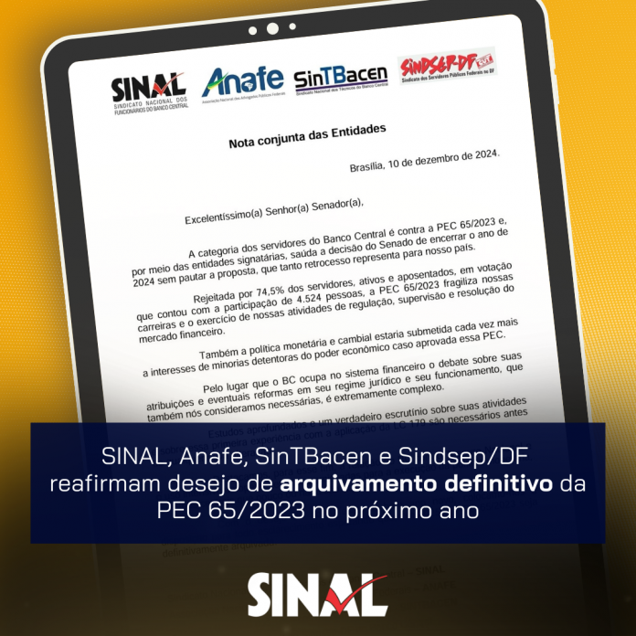 PEC 65/2023: SINAL e outras entidades saúdam senadores e reafirmam desejo pelo arquivamento da matéria