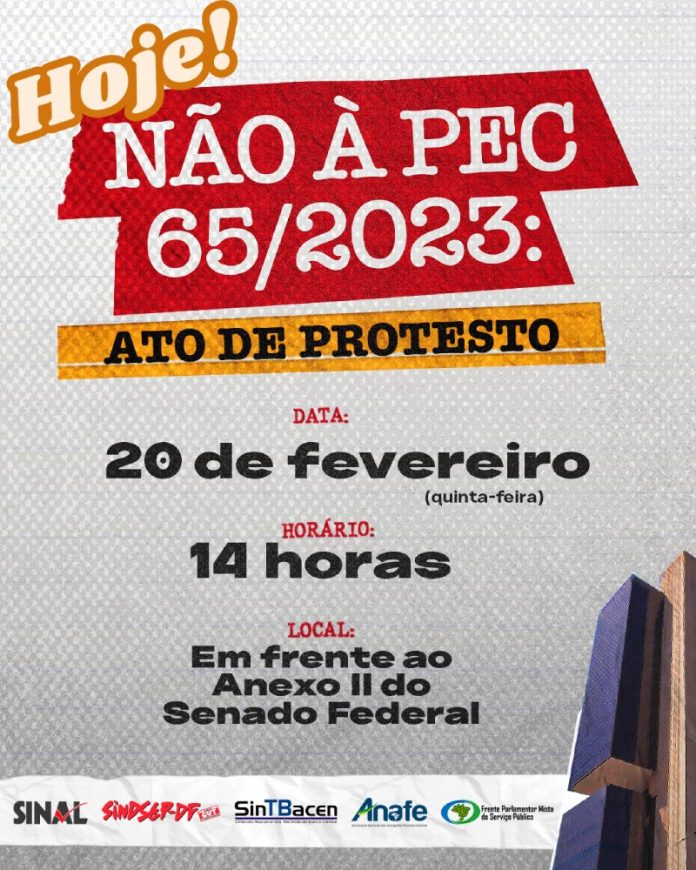 NÃO à PEC 65/2023: ato público começa às 14h
