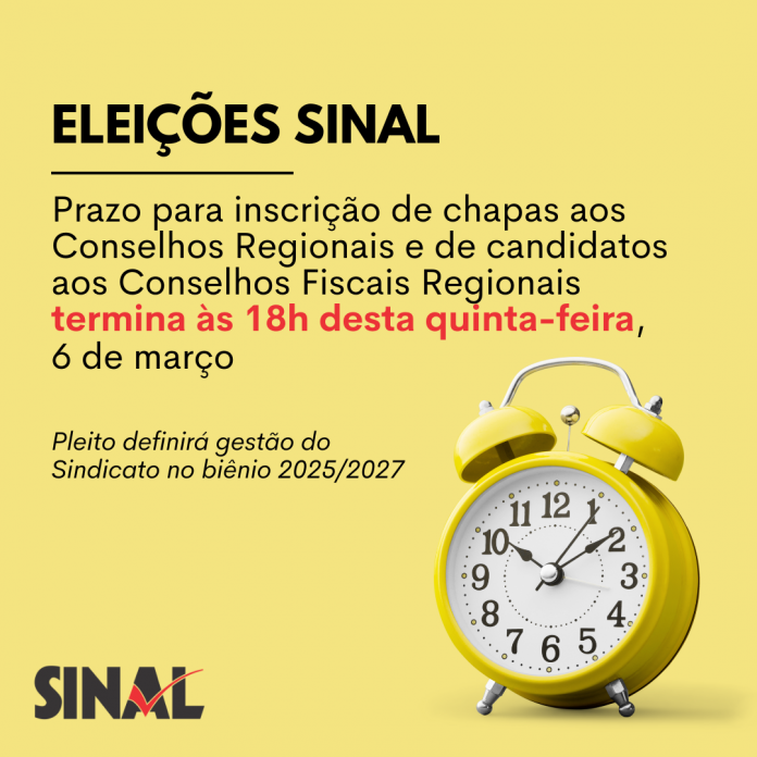 Eleições SINAL: prazo para candidaturas termina às 18h
