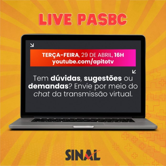 Agenda: live sobre o PASBC ocorre em 29 de abril, às 16h